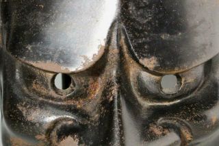 IO09 Japanese old Iron Hannya mask (female demon ' s) Noh Kagura ornament 9