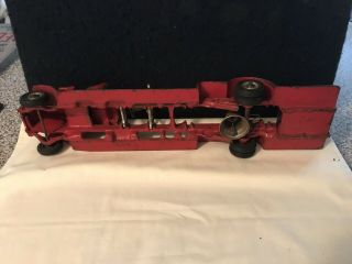 Arcade Cast Iron Mack Fire Truck 6 Ladders Ladder Rack & Hose Reel Driver RARE 5