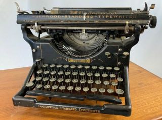 1920s Vintage Underwood Standard Typewriter Glass Keys