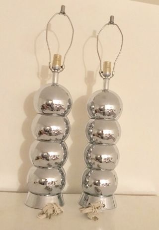 Mid - Century Modern George Kovacs Stacking Chrome Ball Lamps