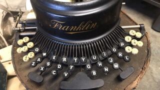 Antique Franklin No 7 Typewriter Pat’d 1891 Properly In Great Shape