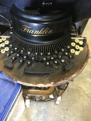 Antique Franklin No 7 Typewriter Pat’d 1891 Properly In Great Shape 5