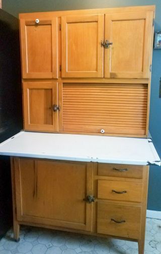 Antique Hoosier Kitchen Cabinet Hutch