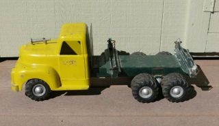 Vintage All American Toy Company Logging Truck Hauler Toy