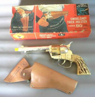Mattel Fanner 50 Cap Pistol,  Swivelshot Trick Holster From 1958 Rare