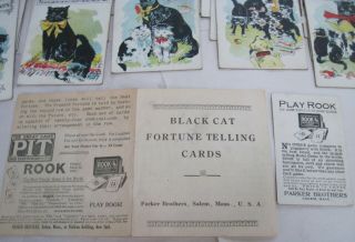 1897 PARKER Bros BLACK CAT Fortune Telling Card Game Salem Mass halloween witch 4