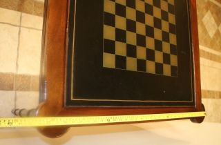 Vintage Game Table Et Cetera By Drexel Flip Top Chess Board Corner Drink Rings