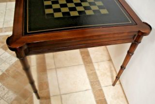 Vintage Game Table ET CETERA by Drexel Flip top chess board corner drink rings 4
