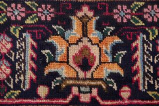 Antique Geometric RED Evenly WORN Oriental Area Rug Tribal Hand - made Wool 8x11 8