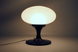 Vtg Mid Century Modern Metal Mushroom Tulip Desk Table Lamp Lightolier Laurel