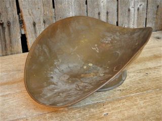 Antique Primitive Large Brass Scale Pan General Store Farmhouse Display 15 