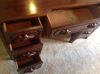 Davis Cabinet Co Solid American Black Walnut Lillian Russell Vanity 1945 10