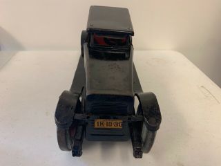 Vintage 1920 ' s J.  Chein Tin Roadster with Rumble Seat and Paint 2