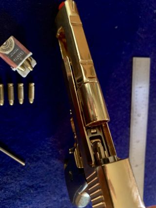 Miniature Desert Eagle Gun Scale Model GOLD PLATED Fine Details 6