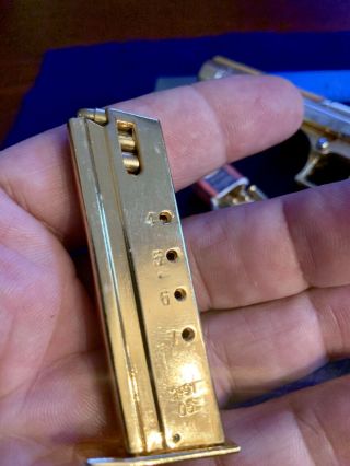 Miniature Desert Eagle Gun Scale Model GOLD PLATED Fine Details 7