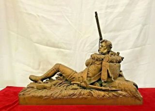 Antique 1800s Bronze Napoleonic French Soldier Statue.  Imperial Guard. 7