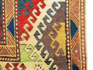 EXTREMELY COLORFUL,  BOLD,  ANTIQUE 19th BORDJALOU KAZAK CAUCASIAN RUG @NR.  Dehati 5