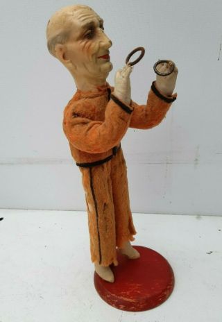 Great,  antique French paper - maché doll with rings,  1900 ' s,  Fairground,  circus clown 5