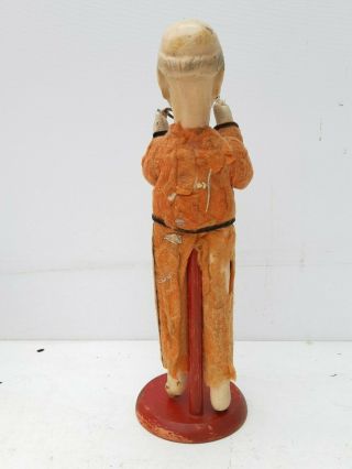 Great,  antique French paper - maché doll with rings,  1900 ' s,  Fairground,  circus clown 6