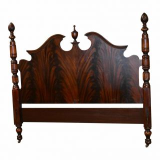 Vintage Mahogany Traditional Style Full Size Poster Headboard