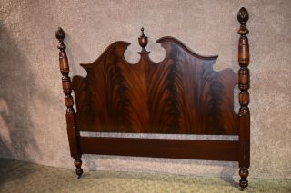 Vintage Mahogany Traditional Style Full Size Poster Headboard 2