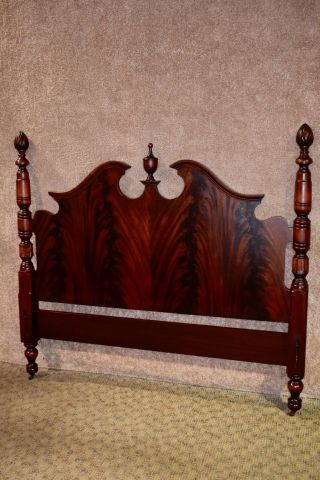 Vintage Mahogany Traditional Style Full Size Poster Headboard 4