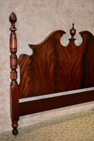 Vintage Mahogany Traditional Style Full Size Poster Headboard 7
