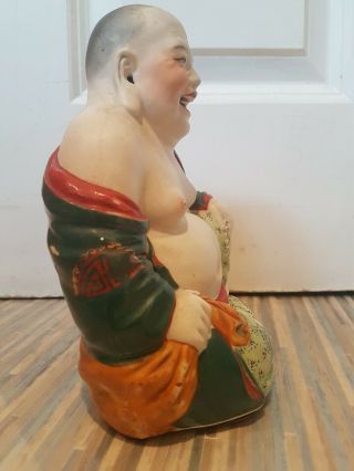 Vintage Chinese Porcelain Figure: Laughing Buddha : 20cm/8inch high 4