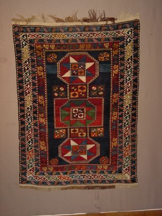 Wonderful Antique Caucasian Shirwan Kazak Rug Hg
