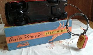 ARNOLD TINPLATE FIRE ENGINE BOX FRANCE 27cm AUTO POMPIER FEUERWEHR RARE 12