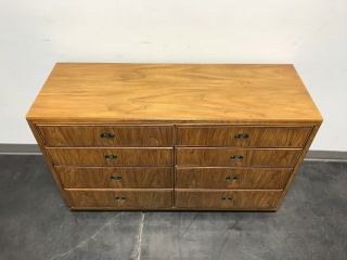 DREXEL HERITAGE Preface Pecan Campaign Chinoiserie Bachelor Chest / Dresser 2