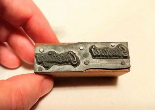 Vintage Letterpress Printing Block " Season 