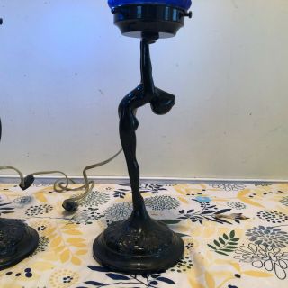 Vintage Deco Frankart Sarsaparilla Lamp Pair NOS 3