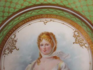 Ambrosius Lamm HP Portrait Plate Queen Louise of Prussia Heavily Gilded & Beaded 3