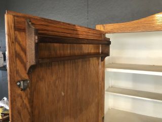 Antique Hoosier Cabinet With Tambour Doors And Flour Sifter Bin 7