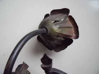 ANTQ Art Nouveau Newel Post Spelter Bronze Light Lamp Fixture Lady of Industry 10