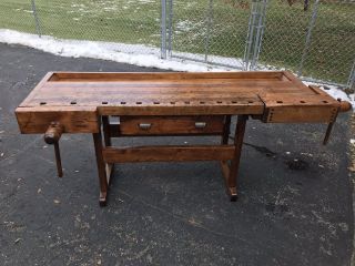 Antique Woodworkers Work Bench Late 1800’s Profesh.  Restored Available