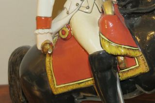 Nymphenburg German Porcelain Figurine Officer / Soldier on Horse 8