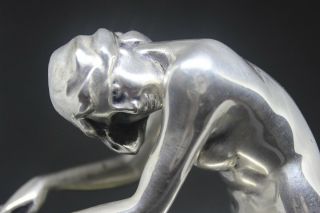 K.  Perl Silver Plated Bronze Dancer Paperweight or Hood Ornament / Car Mascot 5