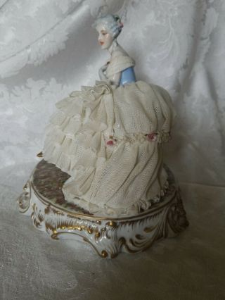 VERY RARE Luigi Fabris Porcelain Lace Lady Figurine Italy Wonderful 4