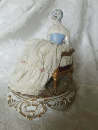 VERY RARE Luigi Fabris Porcelain Lace Lady Figurine Italy Wonderful 5