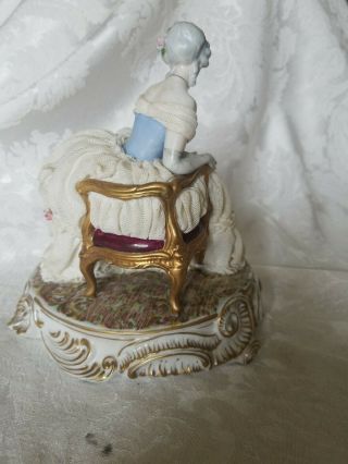 VERY RARE Luigi Fabris Porcelain Lace Lady Figurine Italy Wonderful 6