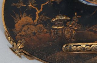 19thC Antique French Chinoiserie Coromandel Lacquer & Gilt Bronze Inkwell 5