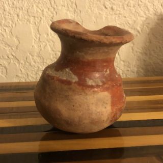 Authentic Pre Columbian Central American Pottery Bowl Painted Artifact 1200 Ad