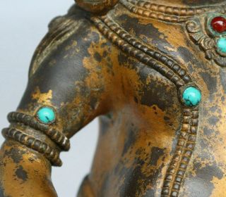 Chinese Exquisite Handmade Tibetan Buddha copper Gilt statue 10