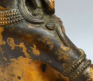 Chinese Exquisite Handmade Tibetan Buddha copper Gilt statue 11