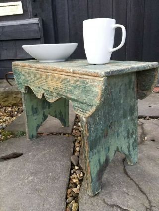 Early 19th Century Pine Stool Table Coffee Lamp Table Country Home