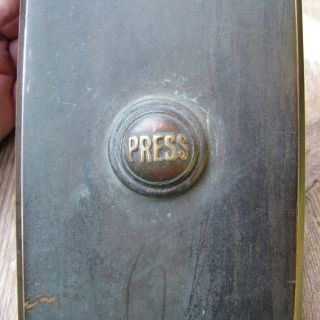 Large Antique Brass Door Bell Push 4