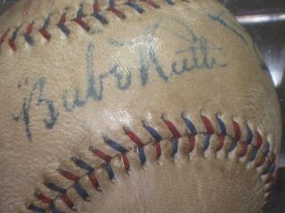 LOU GEHRIG/BABE RUTH Signed Baseball American League Reach Ball READ LISTING 11