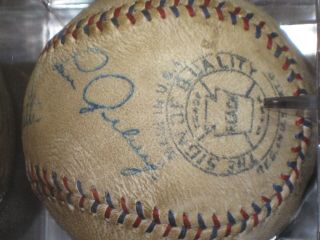 LOU GEHRIG/BABE RUTH Signed Baseball American League Reach Ball READ LISTING 4